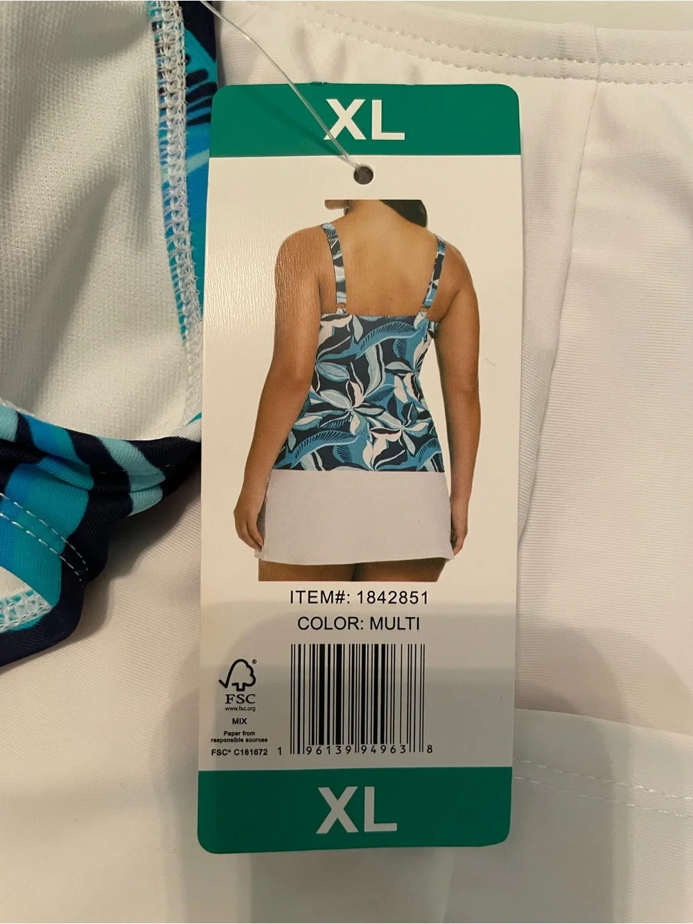 Ellen Tracy 2-piece swim tankini and skort